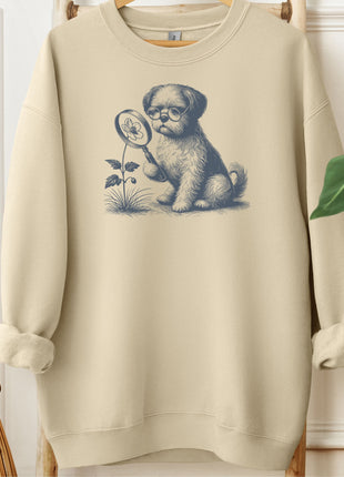 Shih Tzu Botanist Flower Sweatshirt