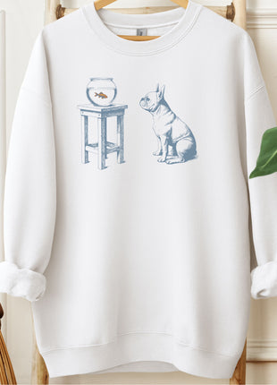 French Bulldog Frenchie Goldfish Sweatshirt