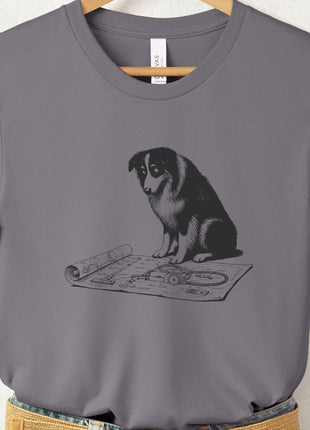 Australian Shepherd Aussie Vacuum Blueprint T-Shirt