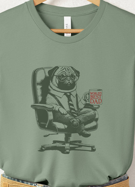 Pug World's Best Dad Mug T-Shirt
