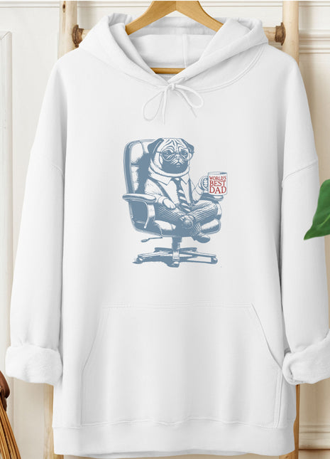 Pug World's Best Dad Mug Hoodie