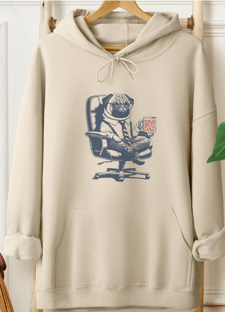 Pug World's Best Dad Mug Hoodie