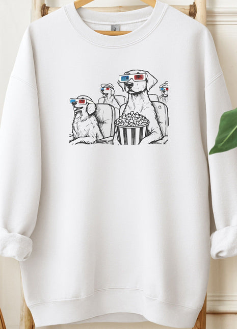 3-D Glasses Movie Dogs Cinema Sweatshirt