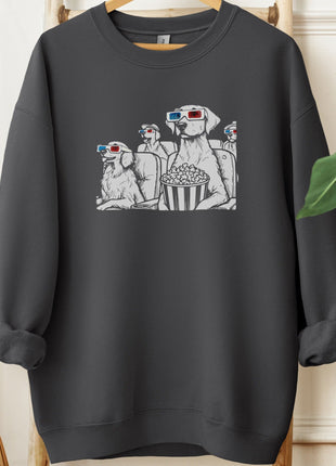 3-D Glasses Movie Dogs Cinema Sweatshirt