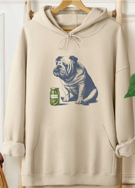 English Bulldog Pickles Hoodie