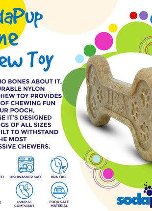 Bone eChew Ultra Durable Nylon Dog Chew Toy for Aggressive Chewers | USA Made