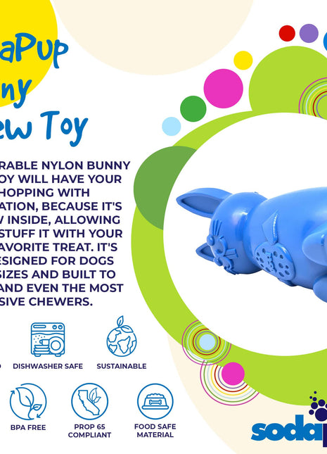 Bunny Nylon Chew Toy for Aggressive Chewers | Durable & USA Made