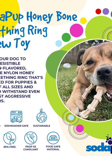 Chicken Flavored Teething Ring for Puppies & Aggressive Chewers | USA Made