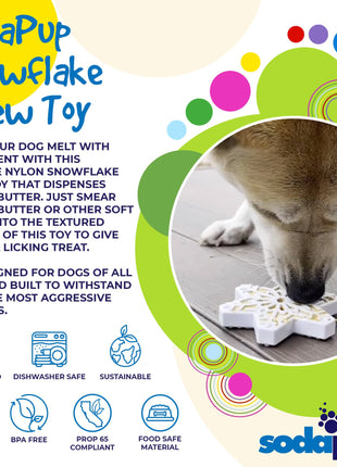 Snowflake Nylon Dog Chew Toy for Aggressive Chewers | USA Made & FDA Compliant