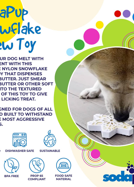 Snowflake Nylon Dog Chew Toy for Aggressive Chewers | USA Made & FDA Compliant