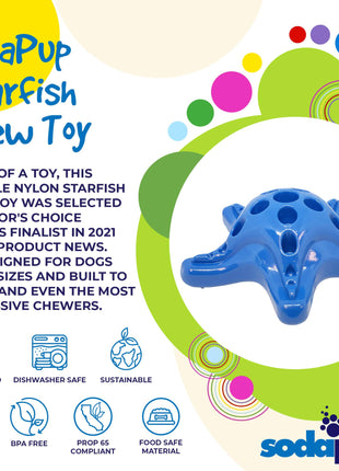 Starfish Nylon Dog Chew Toy for Aggressive Chewers | USA Made | SodaPup