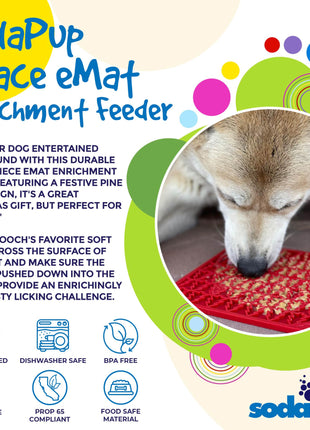 "Peace" Christmas Tree emat - Enrichment Lick Mat for Dogs and Cats | Christmas Tree design | SodaPup
