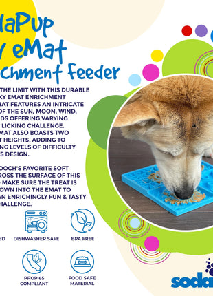 Sky eMat - Enrichment Lick Mat for Dogs and Cats | Celestial Design | SodaPup