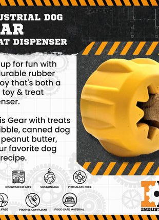 Gear eDispenser - Durable Rubber Yak Chew Holder & Treat Pocket | USA Made