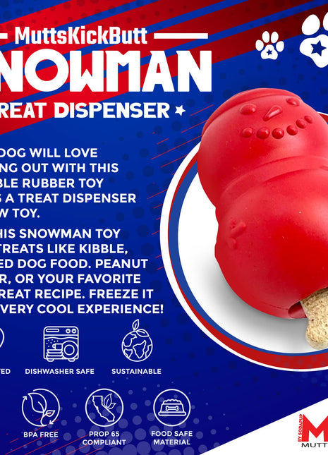Snowman Dog Toy - Durable Winter Chew Toy for Large Dogs | USA Made