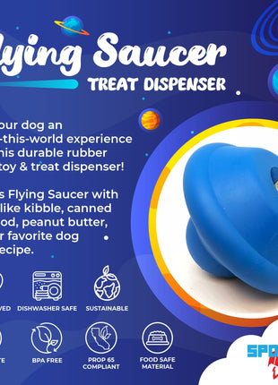 Flying Saucer Dog Toy - Durable UFO Chew Toy & Treat Dispenser | USA Made