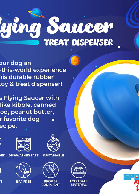 Flying Saucer Dog Toy - Durable UFO Chew Toy & Treat Dispenser | USA Made