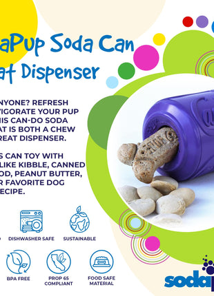 Can Toy Rubber Dog Chew Toy for Average Chewers | Treat Dispenser | USA Made