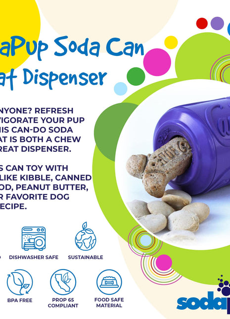Can Toy Rubber Dog Chew Toy for Average Chewers | Treat Dispenser | USA Made