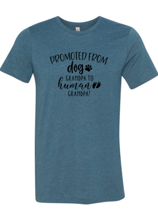 Promoted From Dog Grandpa to Human Grandpa T-Shirt