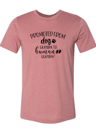 Promoted From Dog Grandpa to Human Grandpa T-Shirt