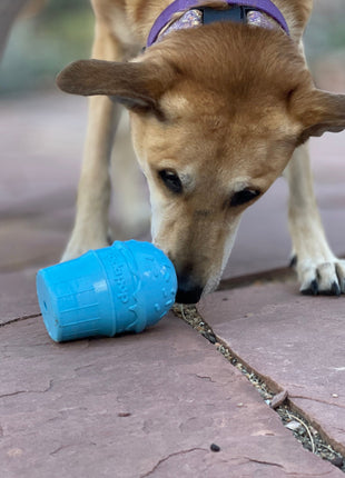 Ice Cream Cone Rubber Dog Chew Toy for Power Chewers | USA Made | SodaPup