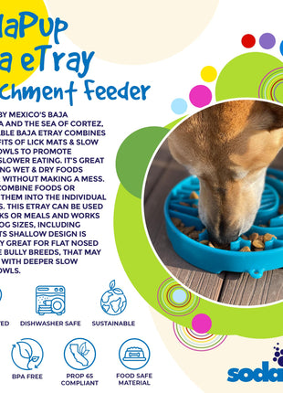 Baja Design eTray - Shallow Slow Feeder Dog Bowl for Enrichment | USA Made