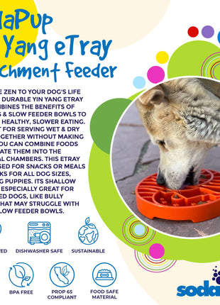 Sun and Moon eTray - Shallow Slow Feeder Dog Bowl for Enrichment | USA Made