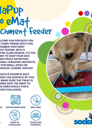 Vino Dog eMat - Enrichment Lick Mat For Dogs and Cats | Wine-Inspired Design| SodaPup