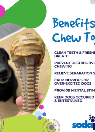 Honey Bone Dental Tower Nylon Chew Toy for Aggressive Chewers | USA Made