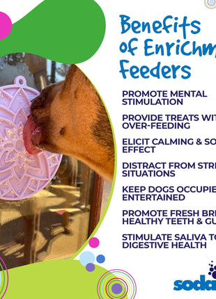Lotus Design emat - Enrichment Lick Mat For Dogs and Cats - With Suction Cups | USA Made