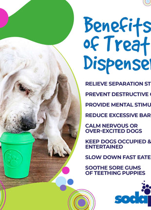 Coffee Cup Rubber Dog Chew Toy for Power Chewers | Treat Dispenser | USA Made