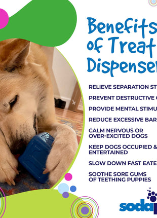 Love Cube eDispenser - Durable Rubber Chew Toy & Treat Dispenser | USA Made