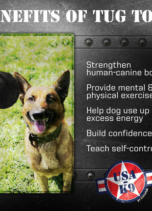 USA-K9 Magnum Stars and Stripes Rubber Dog Toy | K9 Handler Reward Toy | USA Made