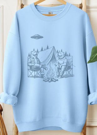 English Bulldog Camping Sweatshirt