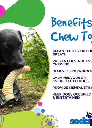Flufflehorn Dental Antler - Indestructible Nylon Dog Chew Toy XL | USA Made