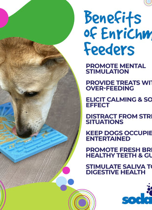 Surf's Up eMat - Small Lickmat for Dogs and Cats | Beach-Themed Design | SodaPup