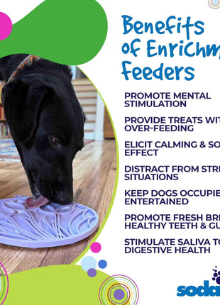 Tulip Design eMat - Enrichment Lick Mat For Dogs and Cats - With Suction Cups | USA Made