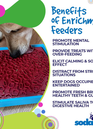 Vino Dog eMat - Enrichment Lick Mat For Dogs and Cats | Wine-Inspired Design| SodaPup