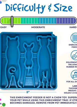 Waiting Dogs eTray - Shallow Slow Feeder Bowl for Enrichment | USA Made