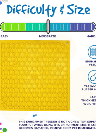 Honeycomb eMat - Enrichment Lick Mat for Dogs and Cats | eMat Enrichment Toy for Anxiety Relief | SodaPup