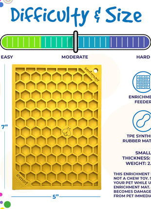 Honeycomb eMat - Enrichment Lick Mat for Dogs and Cats | eMat Enrichment Toy for Anxiety Relief | SodaPup