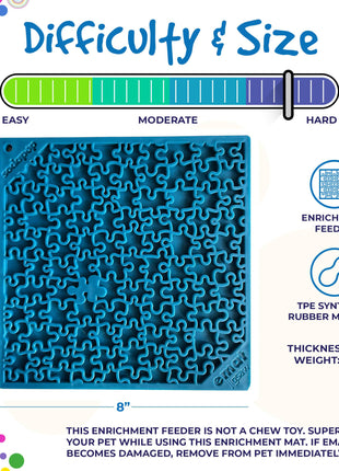 Jigsaw Puzzle eMat - Enrichment Lick Mat for Dogs and Cats | eMat Enrichment Toy for Anxiety Relief | USA Made