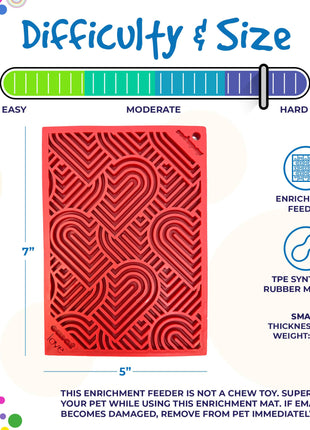 Love eMat - Enrichment Lick Mat for Dogs and Cats| Heart Design | SodaPup