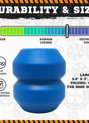 Double Trouble Dog Toy - Dual Chamber Treat Dispenser for Large Dogs | USA Made