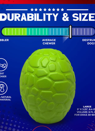 Dinosaur Egg Dog Chew Toy & Treat Dispenser - USA Made | SodaPup
