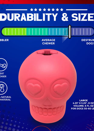Sugar Skull Dog Chew Toy & Treat Dispenser - USA Made | SodaPup