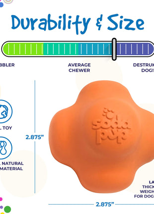 Crazy Bounce Rubber Dog Chew Toy for Power Chewers | Retrieving Ball | USA Made