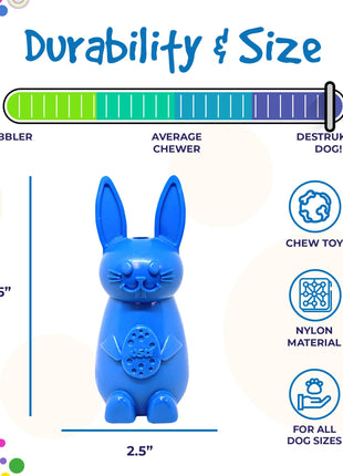 Bunny Nylon Chew Toy for Aggressive Chewers | Durable & USA Made