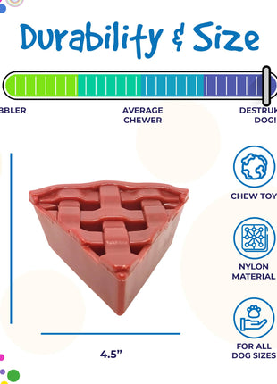 Cherry Pie Nylon Dog Chew Toy for Aggressive Chewers | USA Made | SodaPup